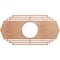 Ekena Millwork Chrysler Wood Fretwork Pierced Ceiling Medallion, Cherry, 30"W x 15"H x 7 7/8"ID x 3/8"T CMWP30X15X0375CSCH - alternate 1